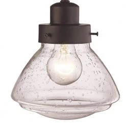 Colorado 26.5 in. 3-Light Oil Rubbed Bronze Bathroom Vanity Light Fixture with Seeded Glass Schoolhouse Shades by Bel Air Lighting -GlowNest Shop rubbed oil bronze bel air lighting vanity lighting 71623 rob 4f 1000