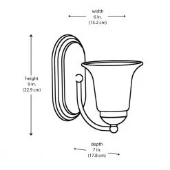 Cabernet Collection 1-Light Oil Rubbed Bronze Wall Sconce Light Fixture with White Marbleized Shade by Bel Air Lighting -GlowNest Shop rubbed oil bronze bel air lighting wall sconces 3501 rob 77 1000