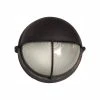 Well 8 in. 1-Light Rust Round Bulkhead Outdoor Wall Light with Ribbed Glass Shade by Bel Air Lighting -GlowNest Shop rust bel air lighting bulkhead lights 4120 rt 64 1000