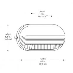 Mesa II 1-Light Rust Oval Bulkhead Outdoor Wall Light with Ribbed Glass by Bel Air Lighting -GlowNest Shop rust bel air lighting bulkhead lights 4125 rt c3 1000