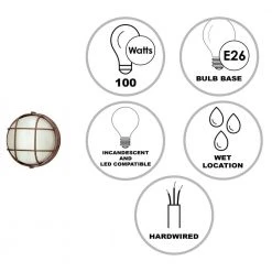 Aria 10 in. 1-Light Rust Round Bulkhead Outdoor Wall Light with Frosted Glass by Bel Air Lighting 12 Aria 10 in. 1-Light Rust Round Bulkhead Outdoor Wall Light with Frosted Glass by Bel Air Lighting -GlowNest Shop rust bel air lighting bulkhead lights 41515 rt 40 1000