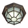Benkert 9 in. 1-Light Rust Outdoor Flush Mount Ceiling Light with Frosted Glass by Bel Air Lighting -GlowNest Shop rust bel air lighting outdoor flush mount lights 40581 rt 64 1000