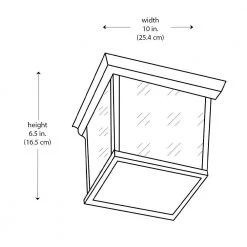Ansel 10 in. 3-Light Rust Outdoor Flush Mount Ceiling Light with Clear Glass by Bel Air Lighting -GlowNest Shop rust bel air lighting outdoor flush mount lights 4905 rt c3 1000