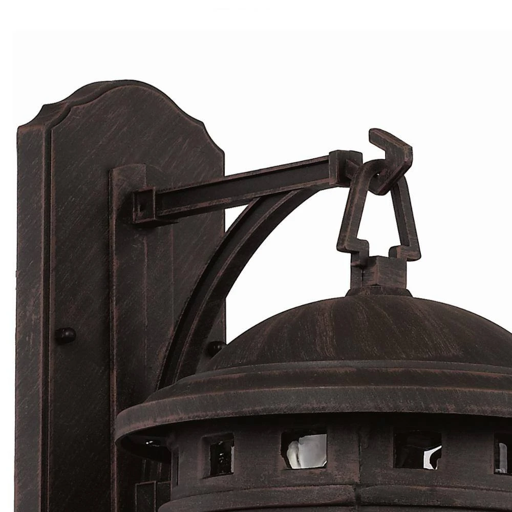 Boardwalk 16.25 in. 1-Light Rust Outdoor Wall Light Sconce Lantern with Water Glass by Bel Air Lighting 6 Boardwalk 16.25 in. 1-Light Rust Outdoor Wall Light Sconce Lantern with Water Glass by Bel Air Lighting - Image 4