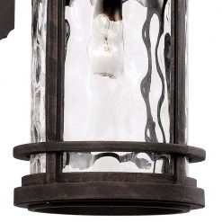 Boardwalk 20 in. 1-Light Rust Outdoor Wall Light Sconce Lantern with Water Glass by Bel Air Lighting -GlowNest Shop rust bel air lighting outdoor sconces 40372 rt 1f 1000