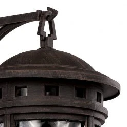 Boardwalk 20 in. 1-Light Rust Outdoor Wall Light Sconce Lantern with Water Glass by Bel Air Lighting -GlowNest Shop rust bel air lighting outdoor sconces 40372 rt c3 1000