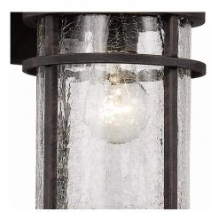 Avalon 7 in. 1-Light Rust Outdoor Wall Light Sconce Lantern with Crackled Glass by Bel Air Lighting -GlowNest Shop rust bel air lighting outdoor sconces 40380 rt 1f 1000