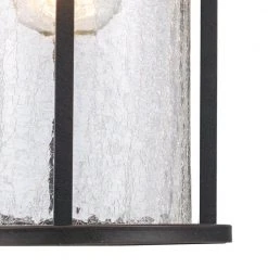 Avalon 9 in. 1-Light Rust Outdoor Wall Light Sconce Lantern with Crackled Glass by Bel Air Lighting -GlowNest Shop rust bel air lighting outdoor sconces 40381 rt 1f 1000