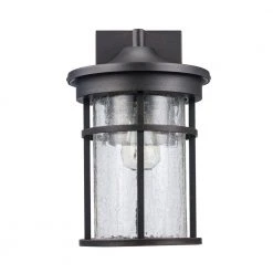 Avalon 9 in. 1-Light Rust Outdoor Wall Light Sconce Lantern with Crackled Glass by Bel Air Lighting -GlowNest Shop rust bel air lighting outdoor sconces 40381 rt 4f 1000