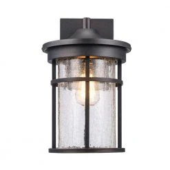 Avalon 9 in. 1-Light Rust Outdoor Wall Light Sconce Lantern with Crackled Glass by Bel Air Lighting -GlowNest Shop rust bel air lighting outdoor sconces 40381 rt c3 1000