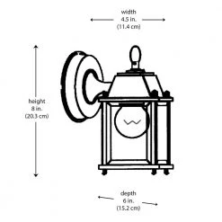 Patrician 1-Light Rust Outdoor Wall Light Sconce Lantern with Clear Glass by Bel Air Lighting -GlowNest Shop rust bel air lighting outdoor sconces 40455 rt c3 1000
