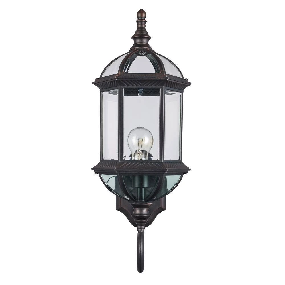 Wentworth 1-Light Large Rust Outdoor Wall Light Sconce Lantern with Clear Glass by Bel Air Lighting 9 Wentworth 1-Light Large Rust Outdoor Wall Light Sconce Lantern with Clear Glass by Bel Air Lighting - Image 7