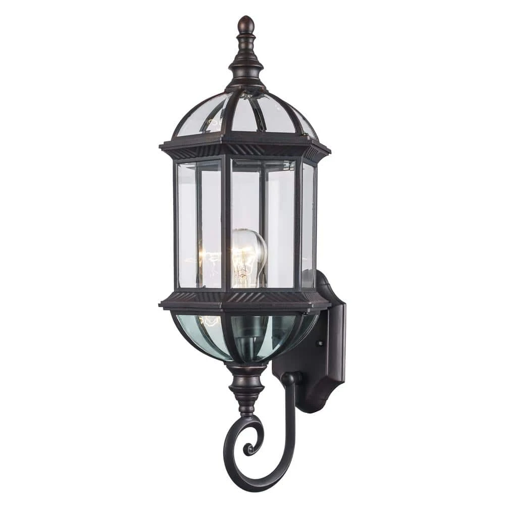 Wentworth 1-Light Large Rust Outdoor Wall Light Sconce Lantern with Clear Glass by Bel Air Lighting 3 Wentworth 1-Light Large Rust Outdoor Wall Light Sconce Lantern with Clear Glass by Bel Air Lighting