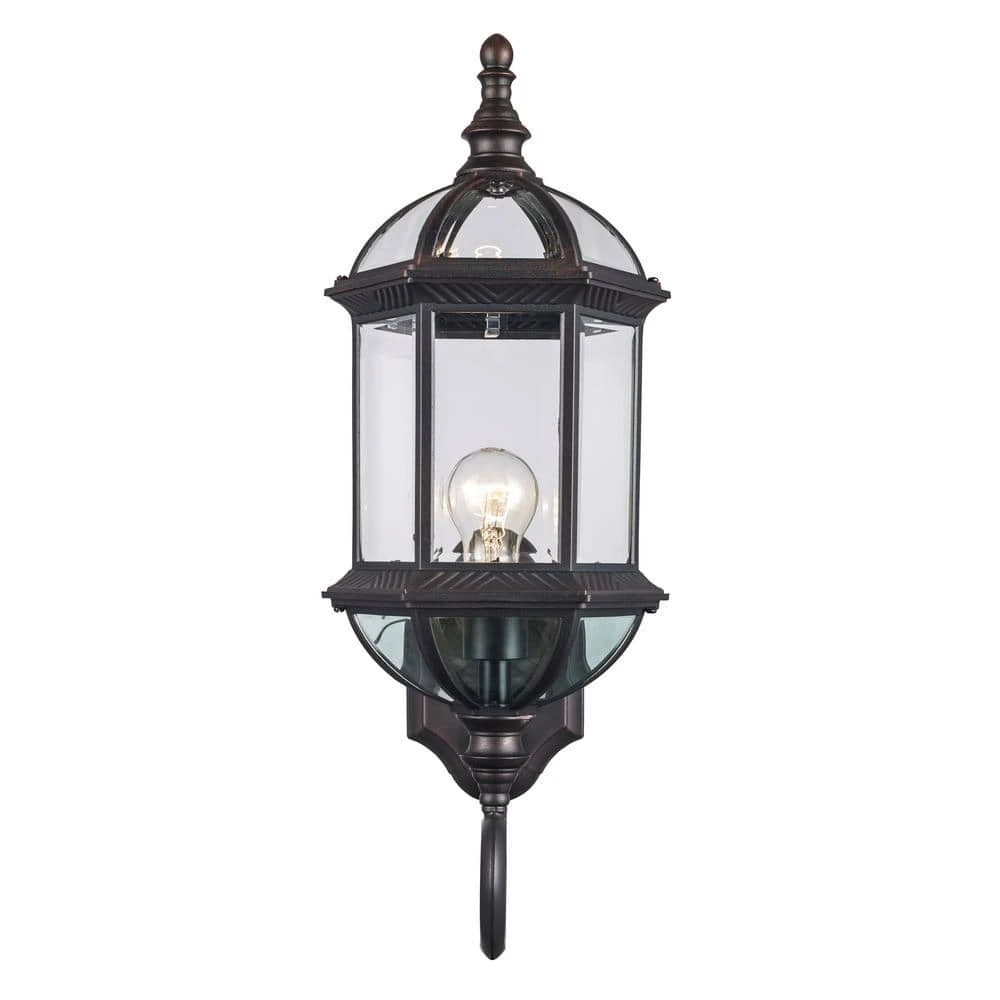 Wentworth 1-Light Large Rust Outdoor Wall Light Sconce Lantern with Clear Glass by Bel Air Lighting 8 Wentworth 1-Light Large Rust Outdoor Wall Light Sconce Lantern with Clear Glass by Bel Air Lighting - Image 6