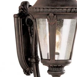Commons 1-Light Rust Outdoor Wall Light Coach Lantern with Seeded Glass by Bel Air Lighting -GlowNest Shop rust bel air lighting outdoor sconces 5040 rt 1f 1000