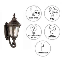 Commons 1-Light Rust Outdoor Wall Light Coach Lantern with Seeded Glass by Bel Air Lighting -GlowNest Shop rust bel air lighting outdoor sconces 5040 rt 40 1000