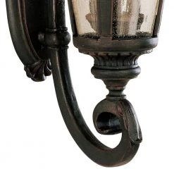 Commons 3-Light Rust Outdoor Wall Light Coach Lantern with Seeded Glass by Bel Air Lighting -GlowNest Shop rust bel air lighting outdoor sconces 5041 rt c3 1000