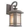 San Miguel 16.6 in. 1-Light Rust Outdoor Wall Light Sconce Lantern with Tea Stained Glass by Bel Air Lighting -GlowNest Shop rust bel air lighting outdoor sconces 5821 rt 64 1000