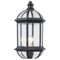 Wentworth 1-Light Rust Outdoor Lamp Post Lantern Mount with Clear Glass by Bel Air Lighting -GlowNest Shop rust bel air lighting post lanterns 4182 rt 4f 1000