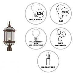Wentworth 1-Light Rust Outdoor Lamp Post Lantern Mount with Clear Glass by Bel Air Lighting 12 Wentworth 1-Light Rust Outdoor Lamp Post Lantern Mount with Clear Glass by Bel Air Lighting -GlowNest Shop rust bel air lighting post lanterns 4186 rt 40 1000