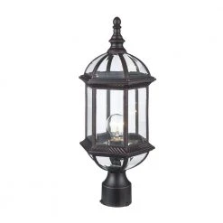 Wentworth 1-Light Rust Outdoor Lamp Post Lantern Mount with Clear Glass by Bel Air Lighting 15 Wentworth 1-Light Rust Outdoor Lamp Post Lantern Mount with Clear Glass by Bel Air Lighting -GlowNest Shop rust bel air lighting post lanterns 4186 rt c3 1000