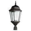 Classical 3-Light Rust Outdoor Lamp Post Lantern Mount with Clear Glass by Bel Air Lighting -GlowNest Shop rust bel air lighting post lanterns 51001 rt 64 1000