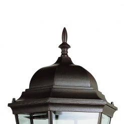 Classical 3-Light Rust Outdoor Lamp Post Lantern Mount with Clear Glass by Bel Air Lighting -GlowNest Shop rust bel air lighting post lanterns 51001 rt c3 1000
