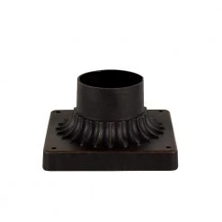 Canby 5.5 in. Rust Square Pier Mount Base for 3 inch Post Top Mounts by Bel Air Lighting