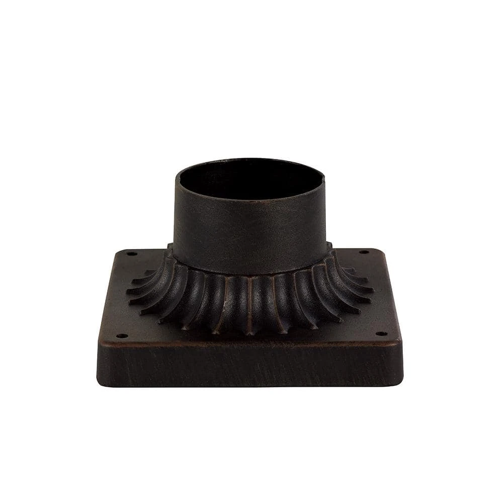 Canby 5.5 in. Rust Square Pier Mount Base for 3 inch Post Top Mounts by Bel Air Lighting 3 Canby 5.5 in. Rust Square Pier Mount Base for 3 inch Post Top Mounts by Bel Air Lighting
