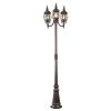 Parkway 7.6 ft. 3-Light Rust Outdoor Lamp Post Light Set with Clear Glass by Bel Air Lighting -GlowNest Shop rust bel air lighting post light sets 4090 rt 64 1000