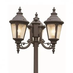 Commons 7 ft. 3-Light Rust Outdoor Lamp Post Light Set with Seeded Glass by Bel Air Lighting 10 Commons 7 ft. 3-Light Rust Outdoor Lamp Post Light Set with Seeded Glass by Bel Air Lighting -GlowNest Shop rust bel air lighting post light sets 5048 rt c3 1000