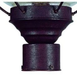 Catalina 9 in. 1-Light Rustic Bronze Outdoor Lamp Post Lantern Mount with Seeded Glass by Bel Air Lighting -GlowNest Shop rustic bronze bel air lighting post lanterns 69902 rbz 1f 1000