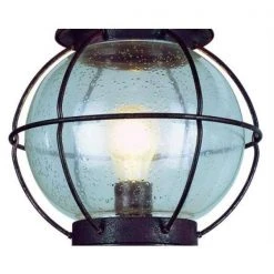 Catalina 9 in. 1-Light Rustic Bronze Outdoor Lamp Post Lantern Mount with Seeded Glass by Bel Air Lighting -GlowNest Shop rustic bronze bel air lighting post lanterns 69902 rbz 4f 1000