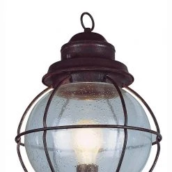 Catalina 9 in. 1-Light Rustic Bronze Outdoor Lamp Post Lantern Mount with Seeded Glass by Bel Air Lighting -GlowNest Shop rustic bronze bel air lighting post lanterns 69902 rbz c3 1000