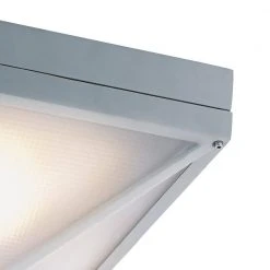 Harland 12.5 in. 1-Light Silver Outdoor Flush Mount Ceiling Light with Frosted Glass by Bel Air Lighting -GlowNest Shop silver bel air lighting outdoor flush mount lights 43303 sl 4f 1000