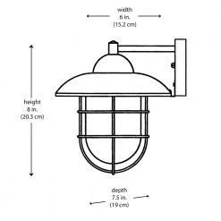 Gull 8 in. 1-Light Stainless Steel Farmhouse Industrial Outdoor Wall Light Sconce with Clear Glass by Bel Air Lighting -GlowNest Shop stainless steel bel air lighting outdoor sconces 4370 st 77 1000