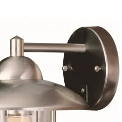 Gull 12 in. 1-Light Stainless Steel Farmhouse Industrial Outdoor Wall Light Sconce with Clear Glass by Bel Air Lighting -GlowNest Shop stainless steel bel air lighting outdoor sconces 4371 st c3 1000