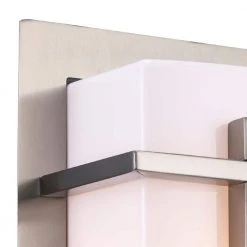 Doheny 1-Light Steel Modern Outdoor Wall Light Sconce Lantern with Opal Acrylic Shade by Bel Air Lighting -GlowNest Shop steel bel air lighting outdoor sconces 40280 st 1f 1000