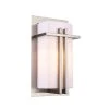 Doheny 1-Light Steel Modern Outdoor Wall Light Sconce Lantern with Opal Acrylic Shade by Bel Air Lighting