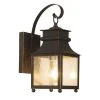 Santa Ines 1-Light Weathered Bronze Outdoor Wall Light Sconce Lantern with Seeded Glass by Bel Air Lighting -GlowNest Shop weather bronze bel air lighting outdoor sconces 45630 wb 64 1000