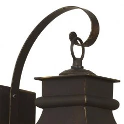 Santa Ines 1-Light Weathered Bronze Outdoor Wall Light Sconce Lantern with Seeded Glass by Bel Air Lighting -GlowNest Shop weather bronze bel air lighting outdoor sconces 45630 wb c3 1000