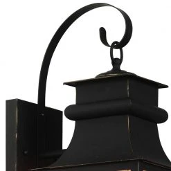 Santa Ines 3-Light Weathered Bronze Outdoor Wall Light Sconce Lantern with Seeded Glass by Bel Air Lighting -GlowNest Shop weather bronze bel air lighting outdoor sconces 45632 wb c3 1000