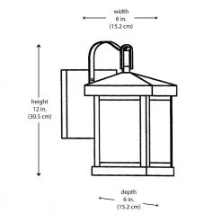 Santa Cruz 1-Light Weathered Bronze Outdoor Wall Light Sconce Lantern with Seeded Glass by Bel Air Lighting -GlowNest Shop weather bronze bel air lighting outdoor sconces 45640 wb 40 1000