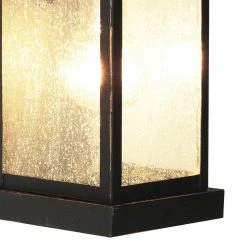 Santa Cruz 1-Light Weathered Bronze Outdoor Wall Light Sconce Lantern with Seeded Glass by Bel Air Lighting -GlowNest Shop weather bronze bel air lighting outdoor sconces 45640 wb 4f 1000