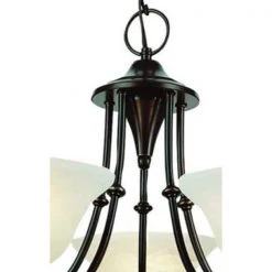 Perkins 5-Light Weathered Bronze Chandelier with Marbleized Glass Shades by Bel Air Lighting -GlowNest Shop weathered bronze bel air lighting chandeliers 6545 wb 4f 1000
