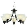 Perkins 5-Light Weathered Bronze Chandelier with Marbleized Glass Shades by Bel Air Lighting -GlowNest Shop weathered bronze bel air lighting chandeliers 6545 wb 64 1000