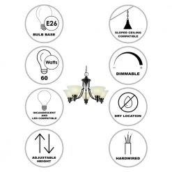 Perkins 5-Light Weathered Bronze Chandelier with Marbleized Glass Shades by Bel Air Lighting -GlowNest Shop weathered bronze bel air lighting chandeliers 6545 wb e1 1000