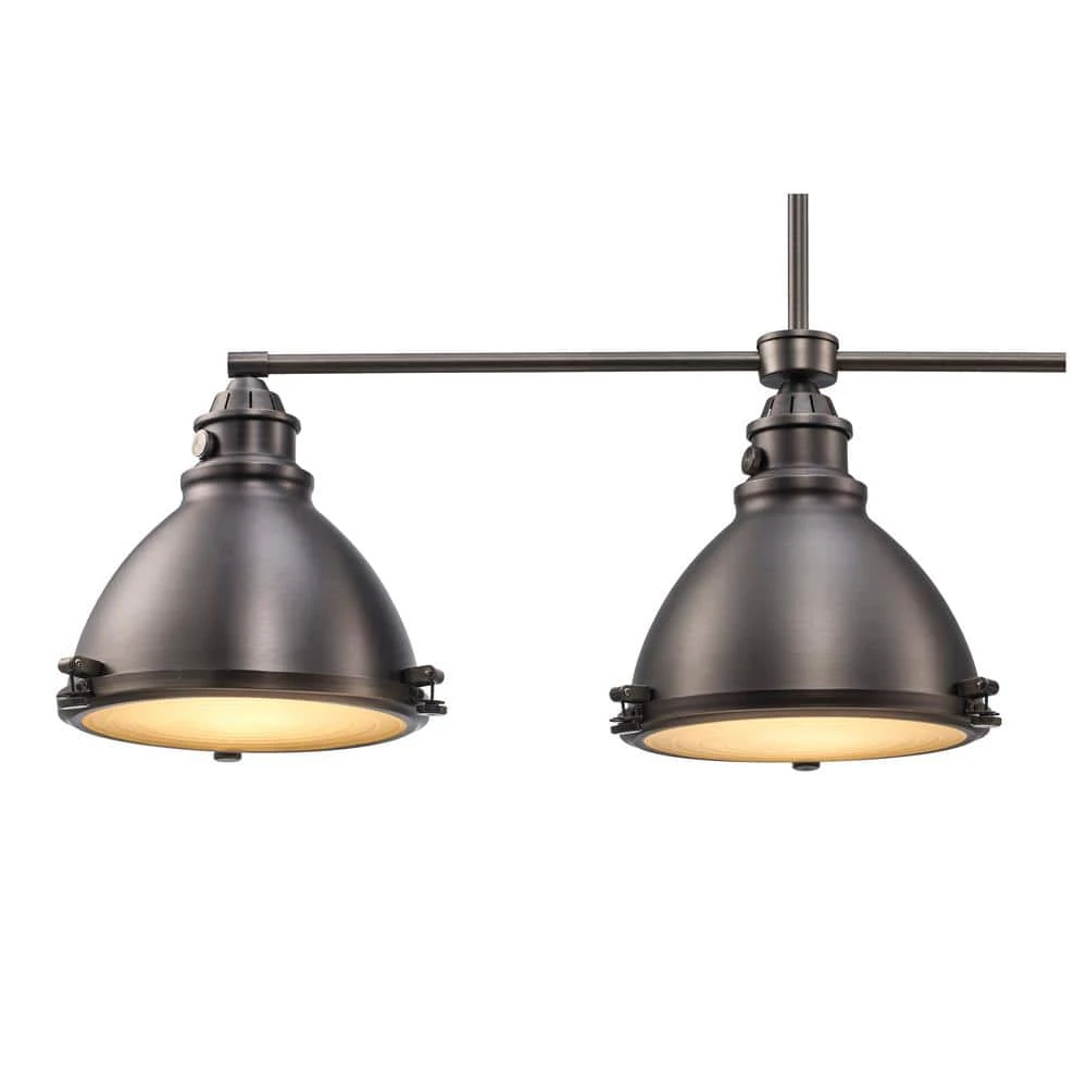 Performance 3-Light Weathered Bronze Hanging Kitchen Island Pendant Light with Metal Shades by Bel Air Lighting 9 Performance 3-Light Weathered Bronze Hanging Kitchen Island Pendant Light with Metal Shades by Bel Air Lighting - Image 7