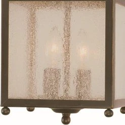 Santa Ines 2-Light Weathered Bronze Hanging Outdoor Pendant Light with Seeded Glass by Bel Air Lighting -GlowNest Shop weathered bronze bel air lighting outdoor pendant lights 45633 wb c3 1000