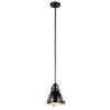 Performance 1-Light Weathered Bronze Hanging Mini Kitchen Pendant Light with Metal Shade by Bel Air Lighting